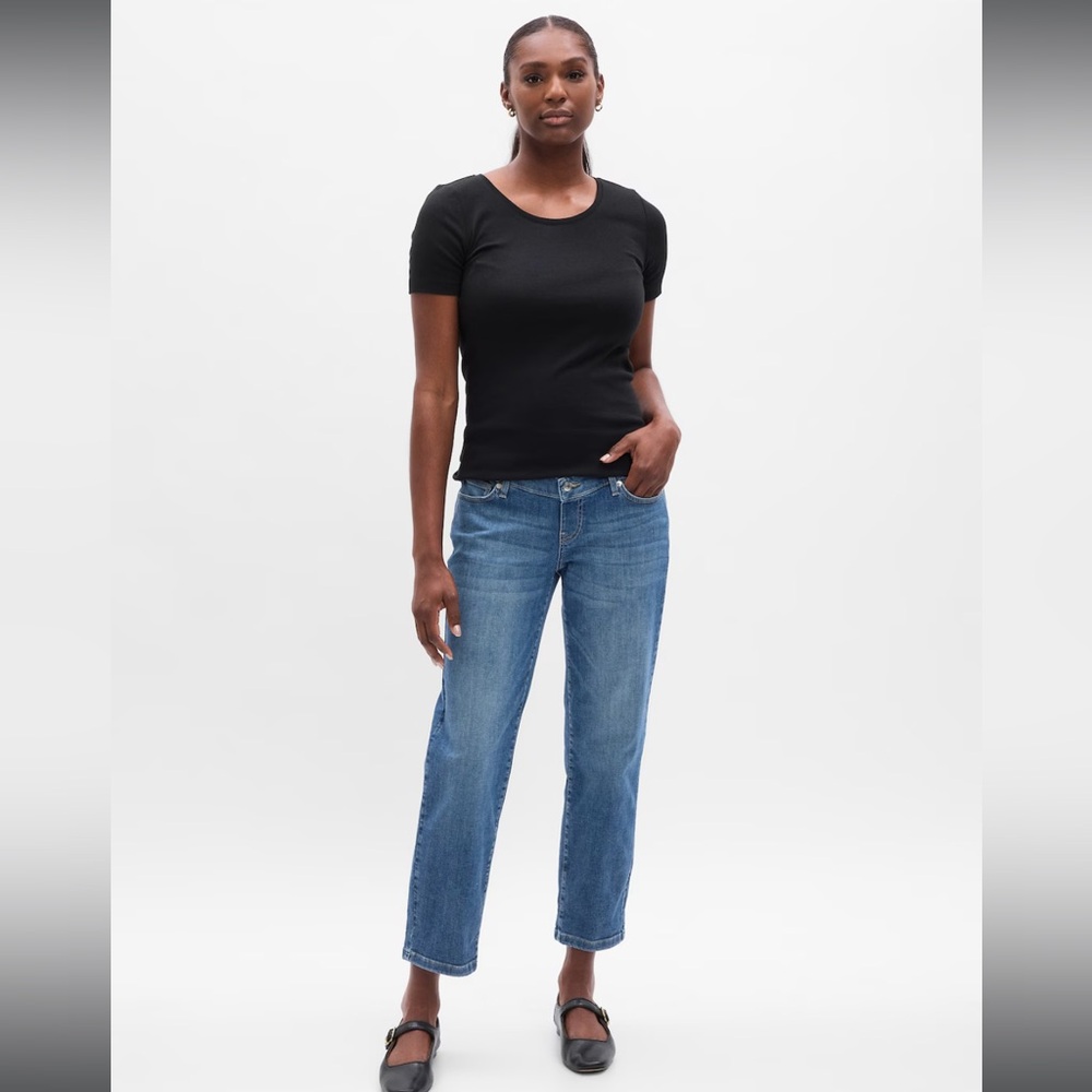 GAP Maternity True Waistband Full Panel Girlfriend Jeans